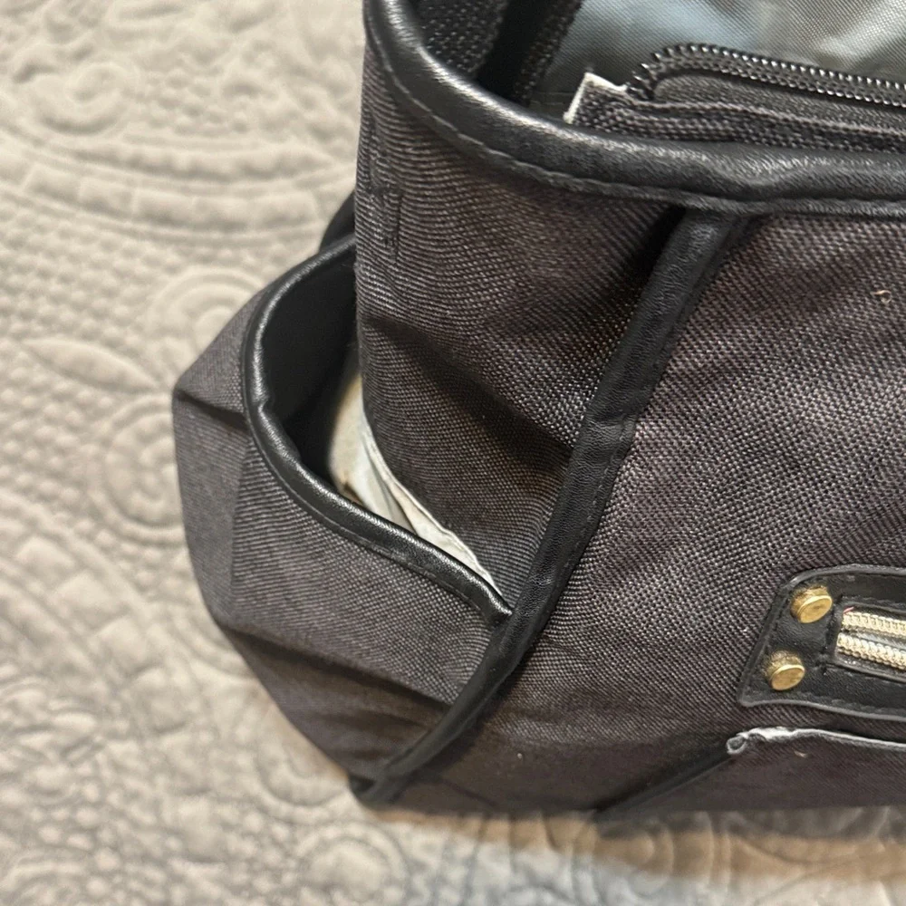 Carter's Black and Gray Baby Bag